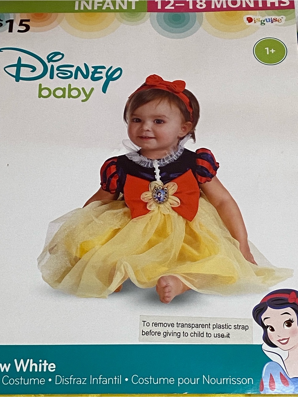 Disney Baby Snow White Dress in Yellow, Red and Blue